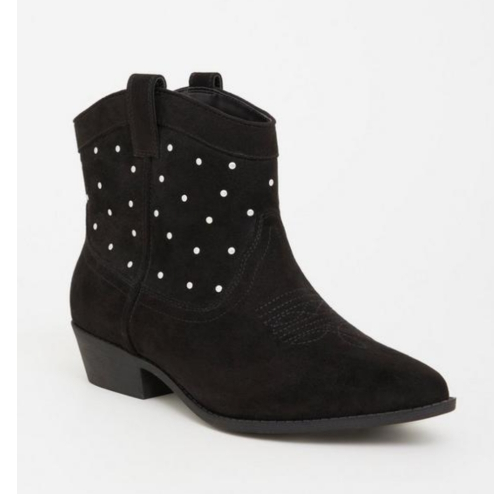 Circus by Sam Edelman Black Western Bootie [Plus size]